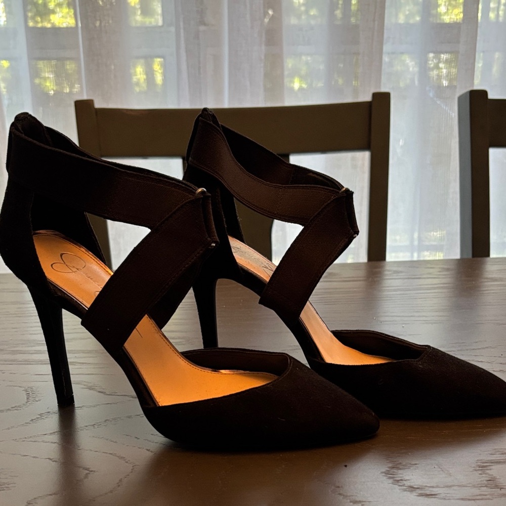 Jessica Simpson Black Strappy Heels